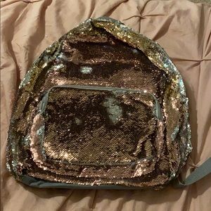 pink mermaid sequin backpack
